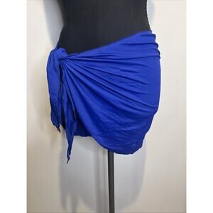 Blue Ballet Dance Swimwear Wrap Skirt Royal Blue One Size